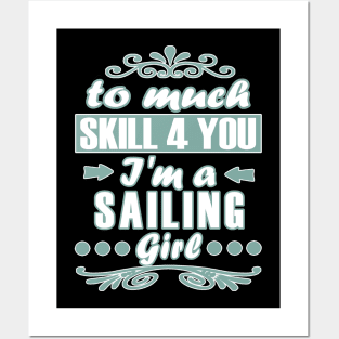 Sailing girl power sailboat Posters and Art